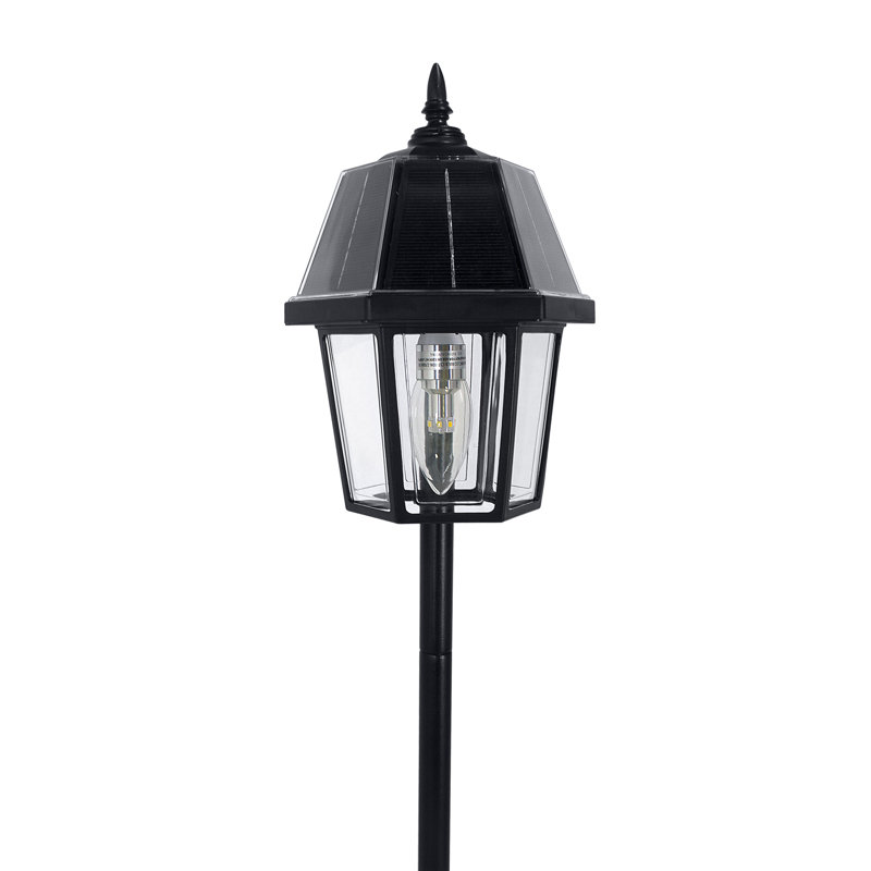 Matte Black Solar Powered Resin Pathway Light