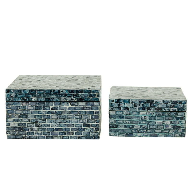 2 Piece Wooden Decorative Box Set