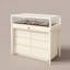 Armoire de rangement pour bijoux en bois manufacturé noir avec compartiments de rangement de style tiroir-1696272257