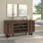 Miesville Prairie Sideboard with Wine Holder, Natural/Black