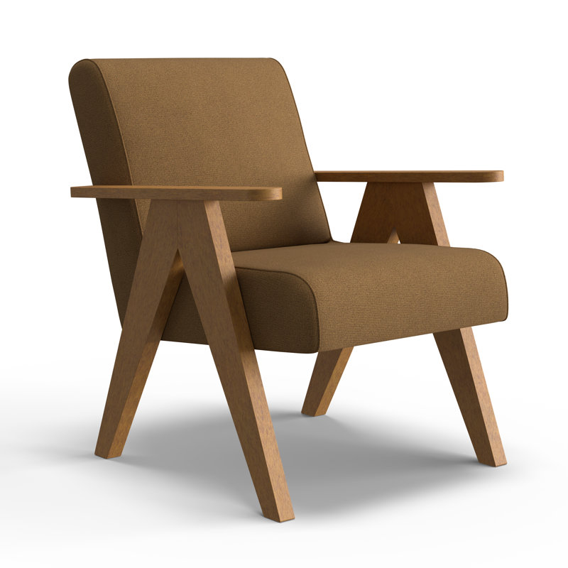 Accent Chair, Coffee, Honey Birch