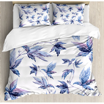 Indigo Traditional Floral Duvet Cover
