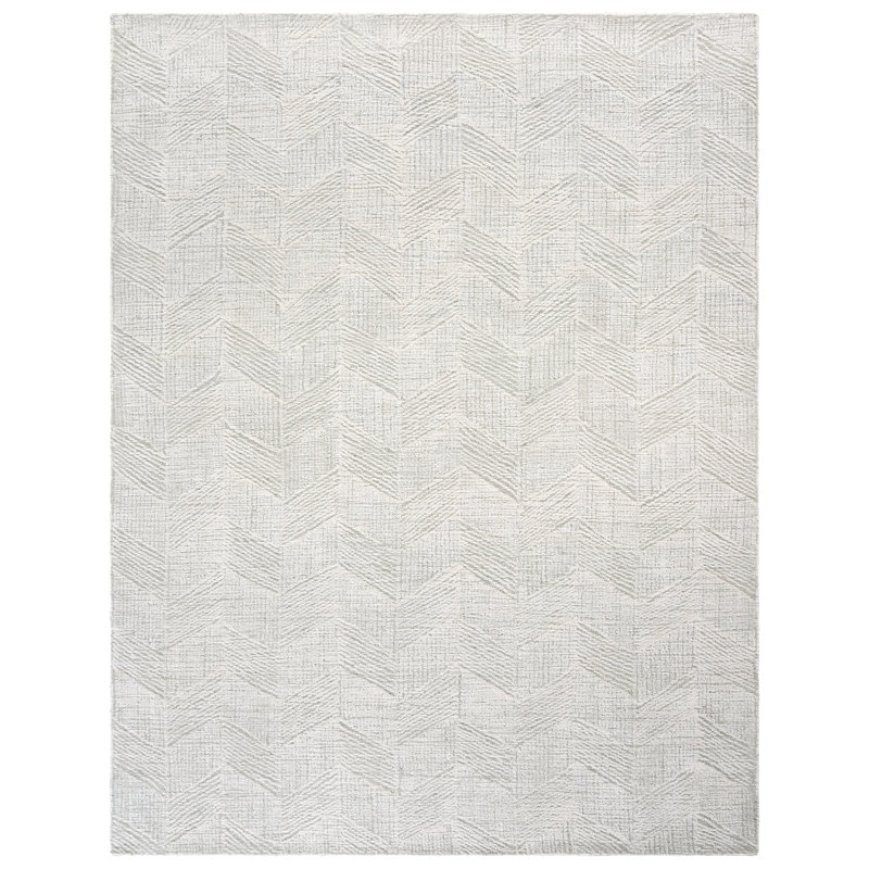 Abstract 459 Hand Tufted Wool Pile Geometric Rug, Rectangle 8' x 10'