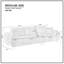 Canapé modulaire convertible 111,81 po Marshmallow-204995585
