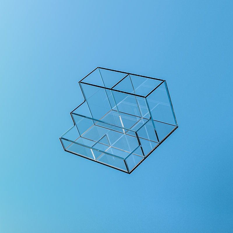 Organisateur de bureau en acrylique transparent