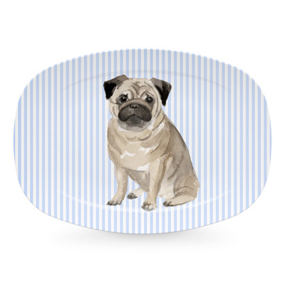 Best Friends Pug Platter