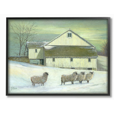 «Sheep in Front of The Farmhouse», peinture