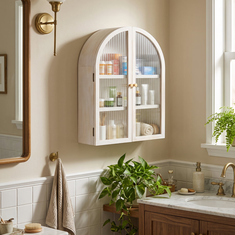 Solid Wood Wall Mounted Medicine Cabinet