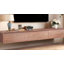 【2.0m Long】Floating Wall-Mounted TV Stand with Storage Drawers, Retro Walnut Finish Media Console for Large Room & Big Screen TVs 75"+