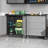 3 Drawer Heavy-Duty Metal Storage Cabinet With Wheels - For Garage, Office, Home Organization. Black/Gray. 29.83"W X 16.7"D 35.52"H. Steel. 360 Lockable . Generous Storage. Formaldehyde- Coating.