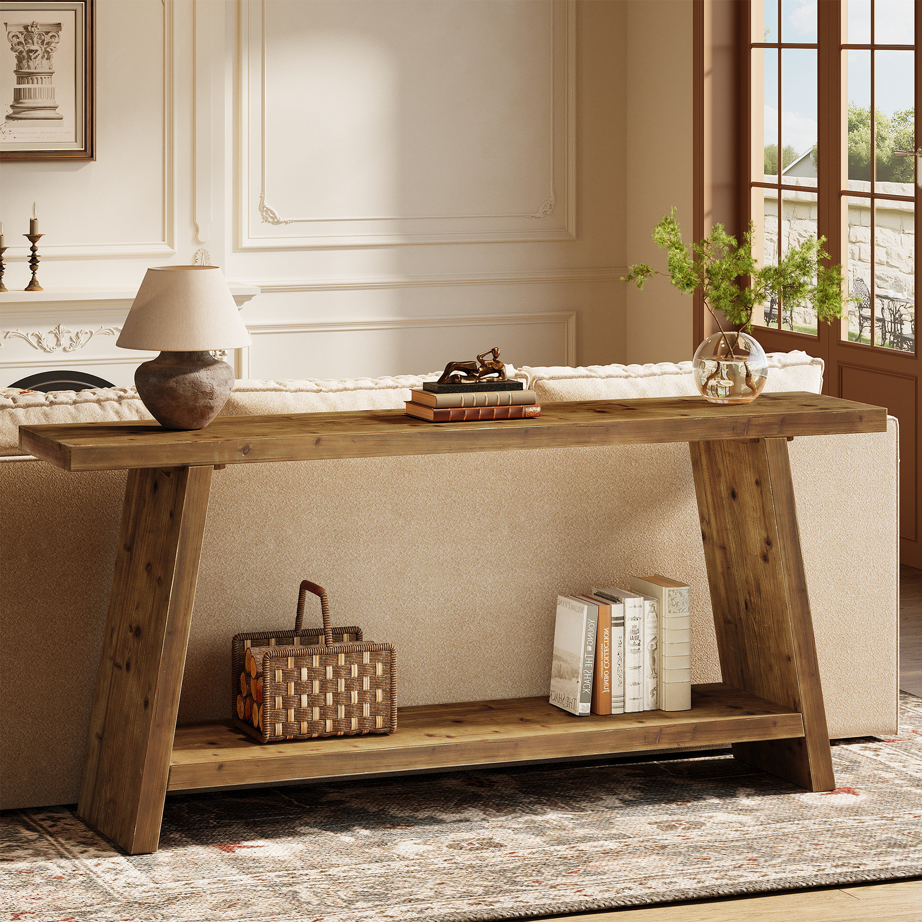 Ophelia & Co. 70.9-inch Soild Wood Console Table | Wayfair