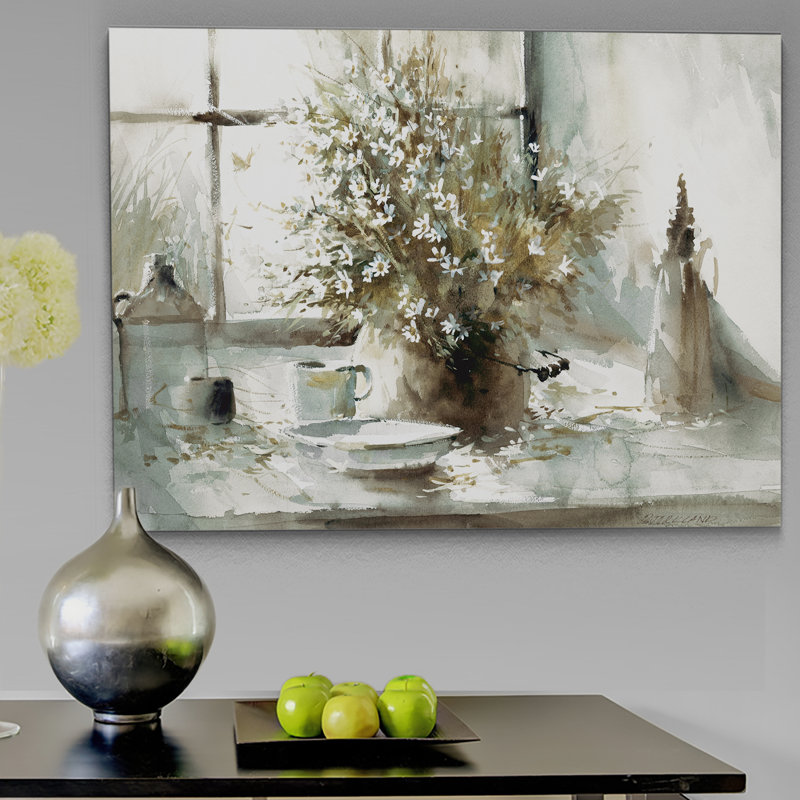 «Daisy Still Life», reproduction d'impression sur toile tendue, H 30 po x l 40 po x P 1,5 po, Toile tendue