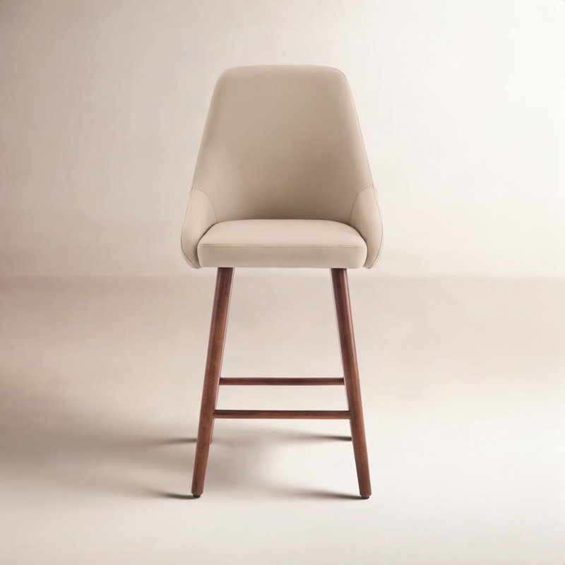 Tabouret de bar rembourré Verano Stoke, Similicuir kaki