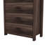Commode en bois rétro avec 5 tiroirs, armoire de rangement pour la chambre à coucher, noyer foncé