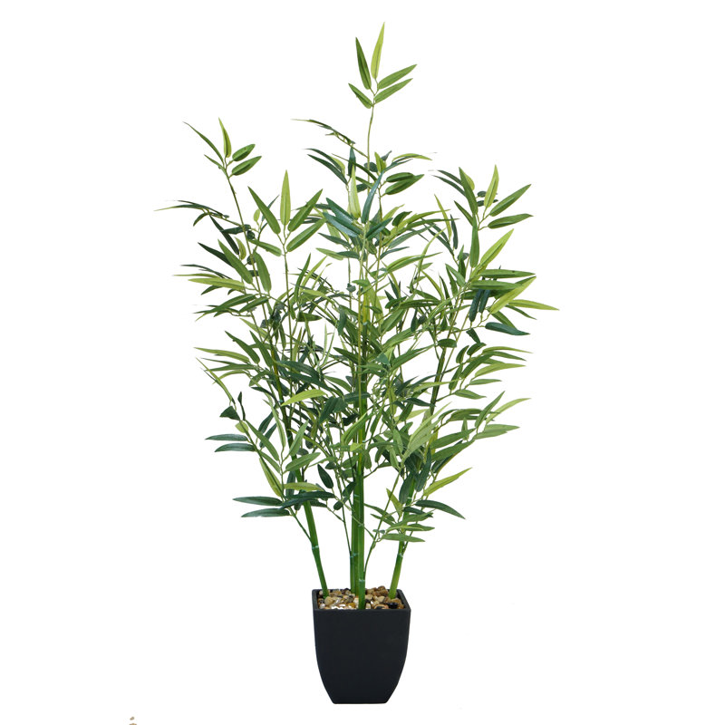 Faux Bamboo Tree in Planter, 32" H x 18" W x 18" D
