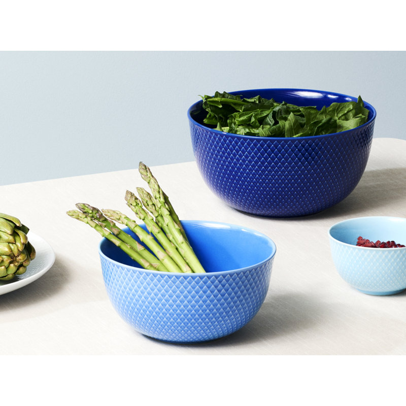 Rhombe Color Handmade Porcelain Salad Bowl