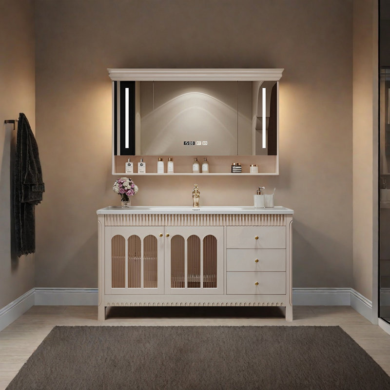 Armoire de salle de bain moderne de style américain, H 31,49 po x l 51,18 po x P 19,68 po