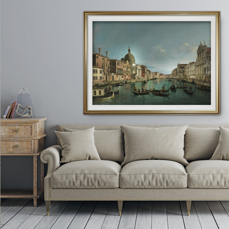 « venice the grand canal », impression, Or, H 31 po x l 43 po x P 1,5 po