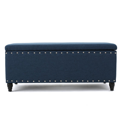 Ridder Storage Ottoman, Bench with Nailhead Accents