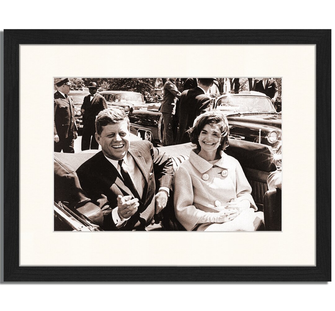 Gerahmtes Poster Jackie and John F. Kennedy