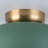 1-light Green Dome Metal Semi Flush Mount