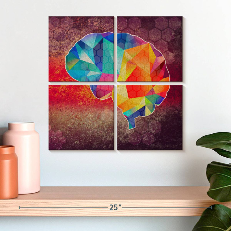 Cerveau géométrique Alcaraz, H 18 po x l 18 po