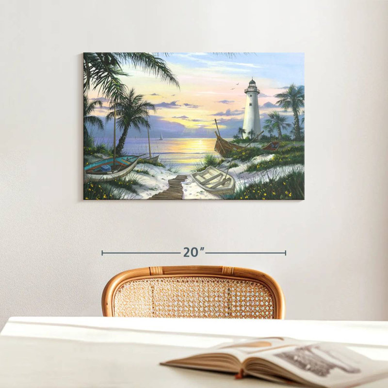Gillard Lighthouse Landing Final, 16" H x 24" W