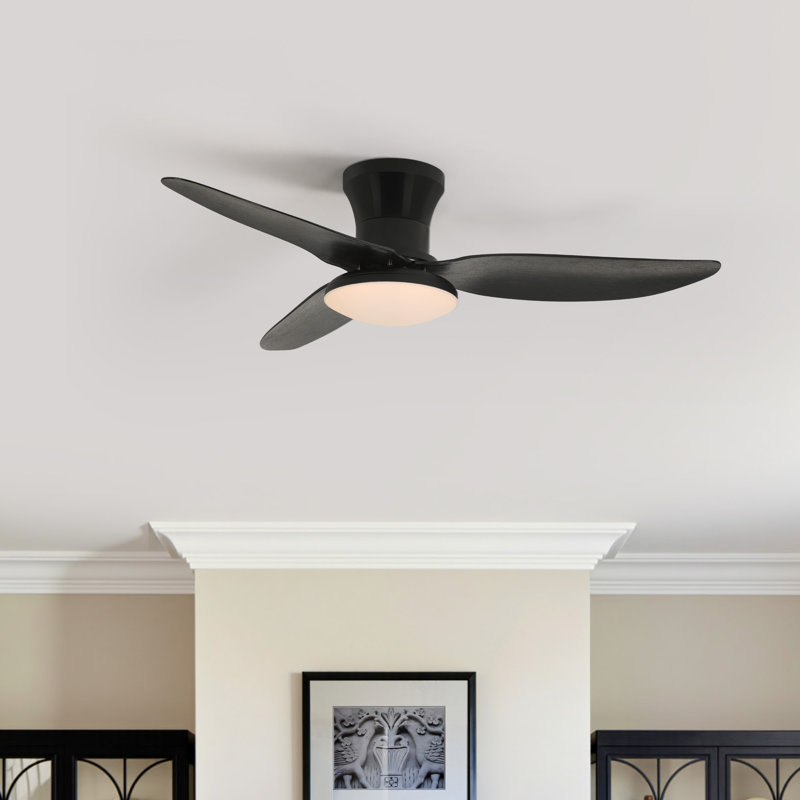 Ventilateur de plafond d'intérieur à pales en ABS de 40 po Karlena avec ensemble d'éclairage à DEL à intensité variable et télécommande, 3 températures de couleur, moteur CC réversible à 6 vitesses, minuterie