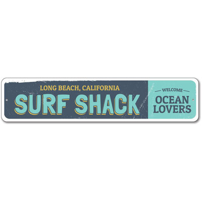Welcome Ocean Lovers Aluminum Sign