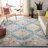 Felty Southwestern Dark Blue/Yellow/Beige Area Rug-560169009