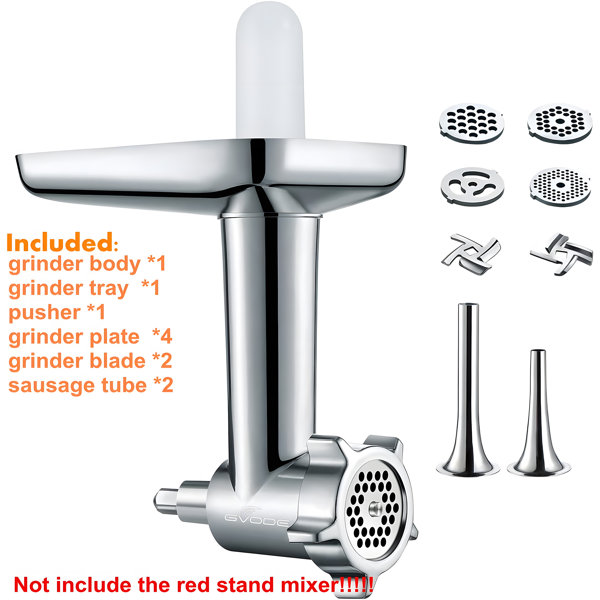 Gvode Meat Grinder & Slicer Attachment Set, 2-in-1 for KitchenAid Stand  Mixer 