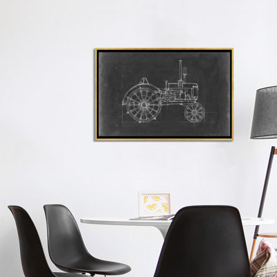 «Tractor Blueprint II» par Ethan Harper - reproduction d'art