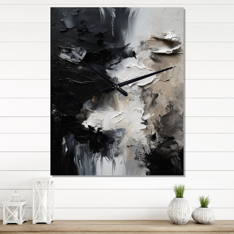 Jaleyza - Abstract Painting Very Large Wall Clocks, 40" H x 30" W x 1" D