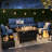7-pieces Patio Conversation Set With Wide Armrests And Fire Pit Table,outdoor Rattan Seating Group-400181837