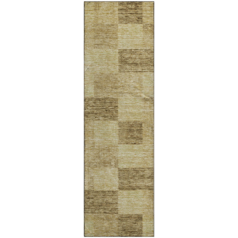 Premium Machine Washable Alves AMF1139 Geometric Rug, Runner 2'3" x 7'6"