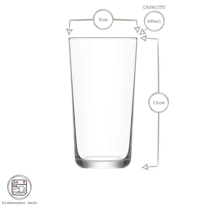 490ml Drinking Glass