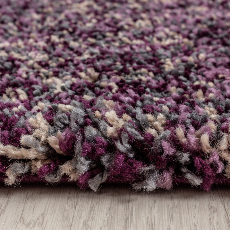 Hearn Shaggy Purple Rug, Runner 80 x 250cm