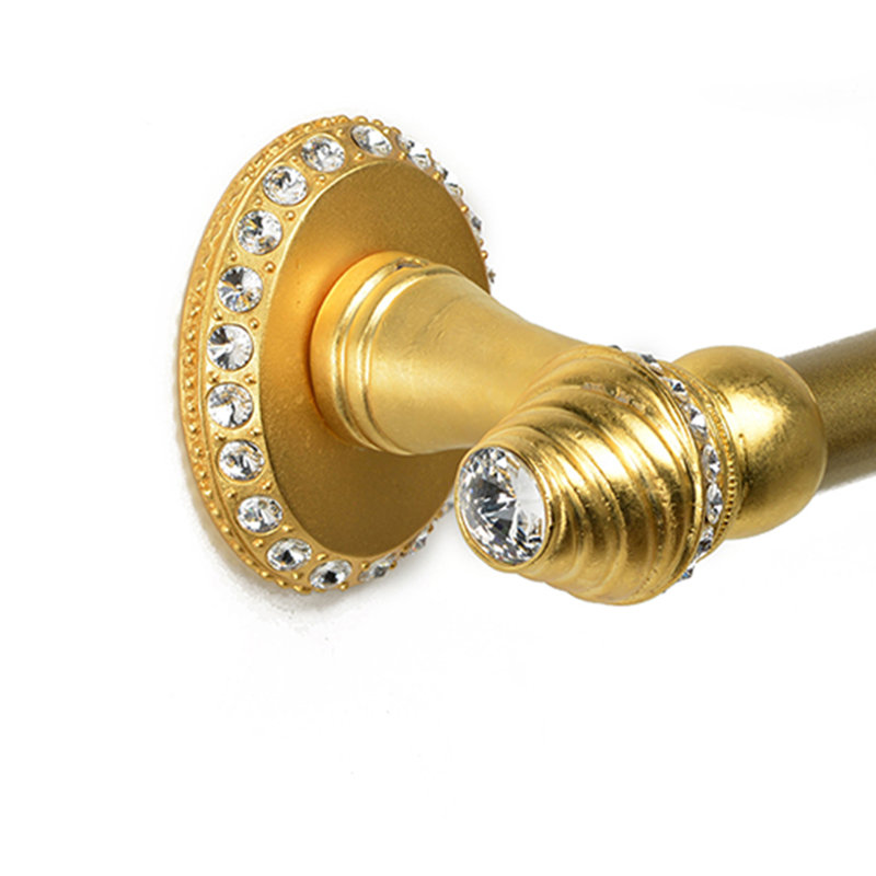 Caché II tissue post {large escutcheon} with Swarovski Clear Crystals  in Gilded Mercury, Gold/Clear