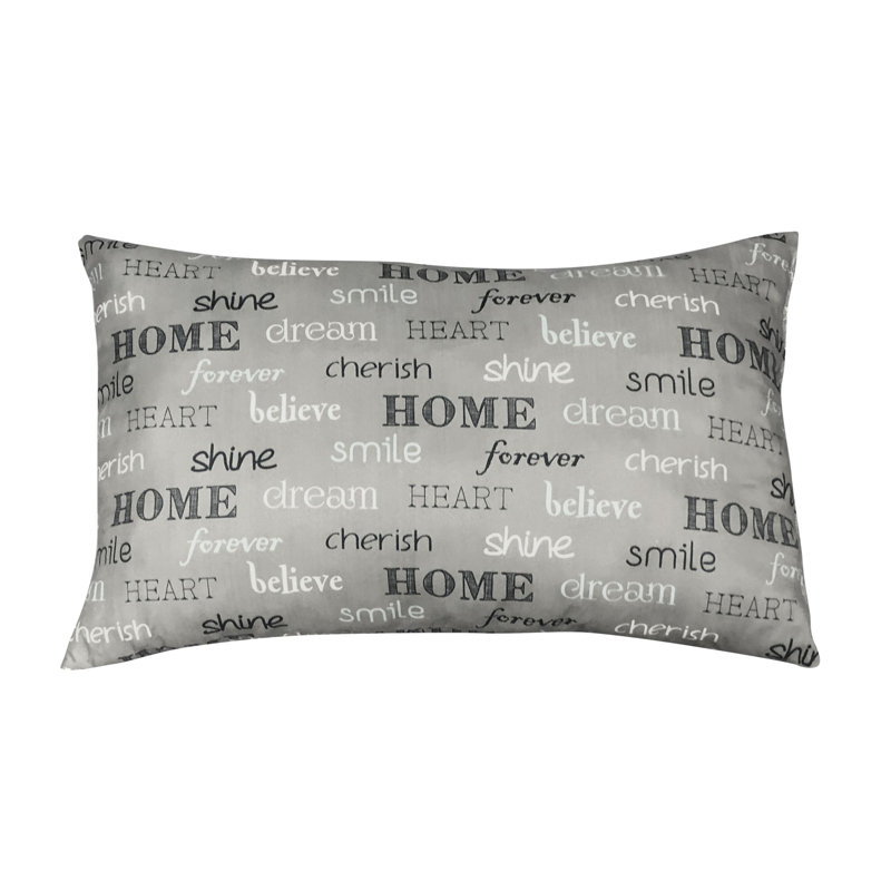 Coussin Stapp Inspire, 18 po x 28 po, Gris, Rectangle