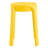 6 Plastic Stackable Chairs, Smooth Surface, 11.8" Product Depth, Versatile Seating, Mustard Stools - User- And Practical