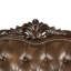 Sena Loveseat, Faux Leather, Rolled Arms, Cherry Brown Solid Wood, 74 Inch