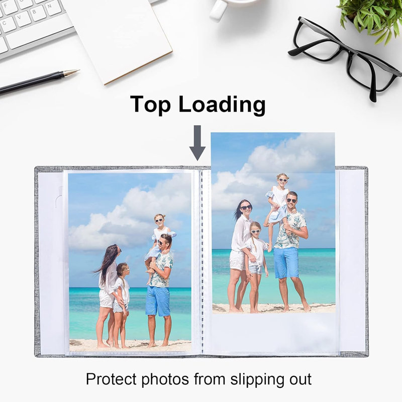 Small Photo Album 4x6 Photos, 2 Pack