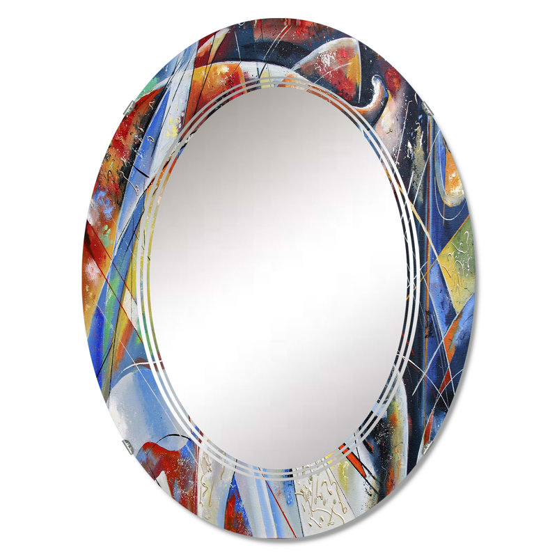Creative Inspiration From The Poet - Miroir mural rétro ovale, 30 po x 20 po