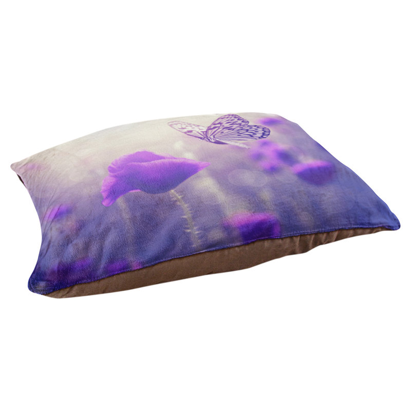 Coussin Burkey, L 42 po x l 52 po, Mauve / Brun foncé