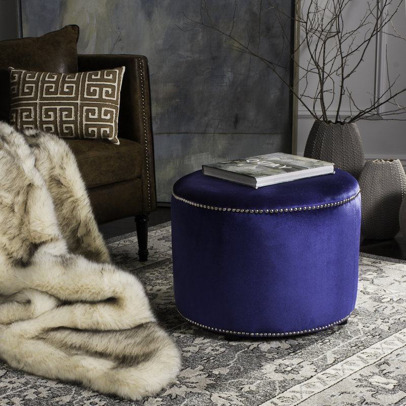 Repose-pieds standard rond 23,6 po Jaymeir, Bleu royal