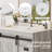  30" Farmhouse Single Bathroom Vanity With Ceramic Top, Sliding Barn Door Sink Vanity, Gray