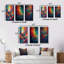 «Rainbow Colored Waves», 3 pièces sur toile-52631874-52631875