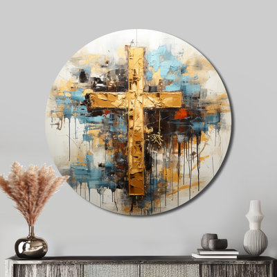 Ophélie - art spirituel rond en métal
