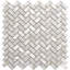 10.6" X 11.2" Herringbone Natural Shell Mosaic Tile