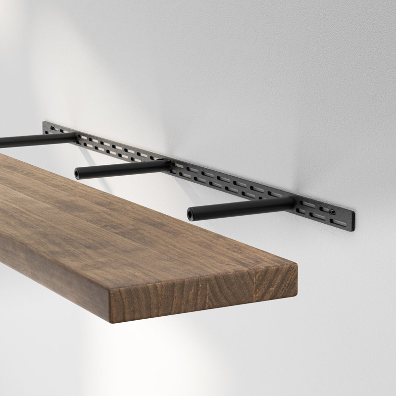 Bibliothèque flottante de 60 pouces de long avec support invisible, bibliothèque pour mur, tablette à support caché, décor bohème, bois, 1 pièce